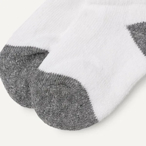 Vista 5 de Tienda Essentials - Calcetines unisex de algodón con corte bajo y acolchados para niños y niñas, 14 pares
