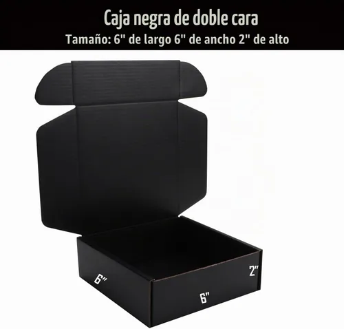 Vista 2 de Cajas de embalaje de envío pequeñas negras KAXILU 20 piezas Cajas de envío L6xW6xH2 pulgadas Adecuadas para embalaje de comercio electrónico