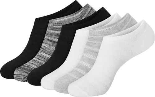 Vista 8 de Hanes - Calcetines para mujer, ligeros y transpirables, No Show y Super No Show, paquete de 6 Surtido en blanco y negro