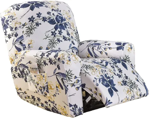 Vista 31 de Eco-Ancheng Fundas reclinables Lazyboy de 4 piezas, fundas para sofá reclinable, fundas antideslizantes para sillas reclinables, con bolsillos