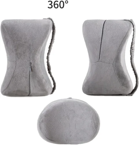 Vista 8 de Almohada de rodilla de espuma viscoelástica para personas que duermen de lado, almohada de pierna rosa para aliviar el dolor de espalda baja, cadera