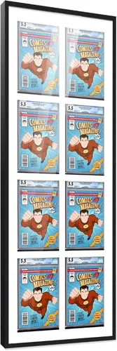 Vista 141 de Poster Palooza Marco de cómics con paspartú para 1 cómic de grado CGC, CBCS o PGX, marco de cómic de bronce para cómic de 8.125 x 13 pulgadas