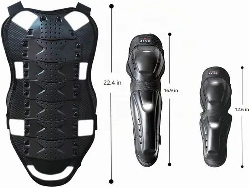 Vista 8 de Accesorios para motocicleta, coderas y rodilleras y protector de pecho, equipo de motocross para hombres y mujeres, equipo para bicicleta de tierra