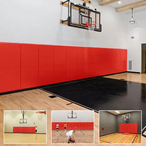 Vista 16 de Almohadilla de pared de espuma de protección de espuma de 2 pulgadas/4 pulgadas de grosor, protectores de cancha de baloncesto para gimnasio