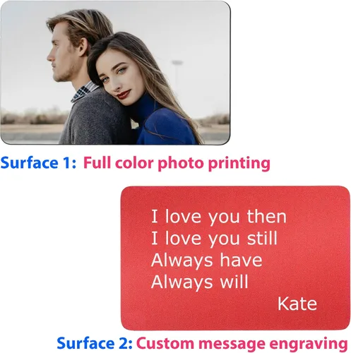 Vista 105 de Tarjeta personalizada con foto y/o texto grabado cartera Love Insert Card