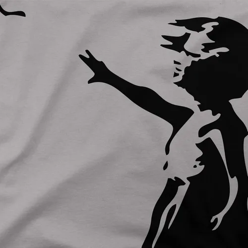 Vista 7 de Banksy - Chica con globo rojo, arte callejero, camiseta Grafitti (adultos, niños, manga corta y larga)