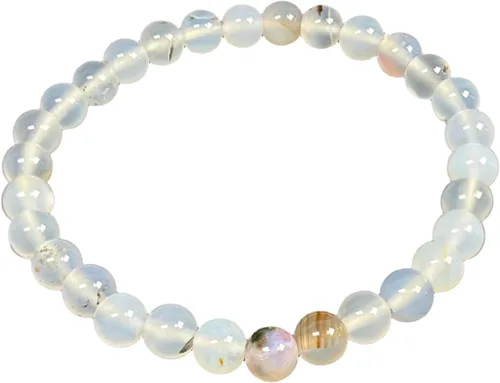 Vista 294 de Gem Avenue Handmade Round Bead Stretch Bracelet Unisex Natural Stone Beaded Jewelry for Men & Women, Elastic Wristband for Daily Wear