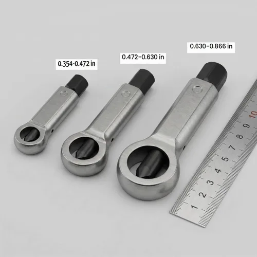 Vista 3 de QWORK Juego de 3 herramientas de divisor de tornillo de tuerca, galletas divisor de tuercas, rompedor de tuercas oxidado, herramientas extractoras
