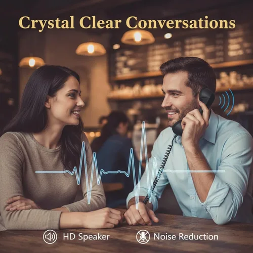 Vista 3 de Auricular de Teléfono Retro, Nuevo Auricular de Teléfono Retro 2026 para iPhone y Android, Tipo-C/Bluetooth Inalámbrico Receptor de Teléfono Antiguo