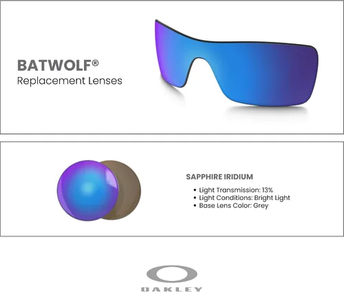 Vista 2 de OAKLEY Original Batwolf Replacement Lenses For Men For Women+ Bundle Microfiber Pouch -FRAMES NOT INCLUDED