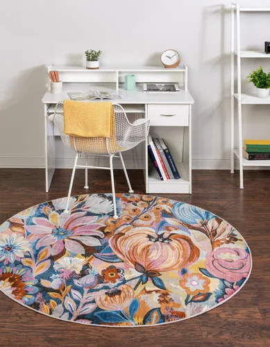 Vista 15 de Unique Loom Blossom Collection - Alfombra rectangular (2 x 3 pies, rectangular, multicolor y negro)