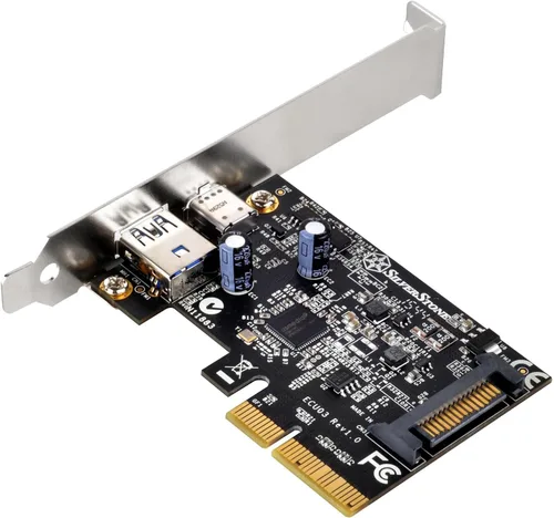Vista 4 de SilverStone Technology USB 3.1 Tipo externo A y tipo C Tarjeta Pci-E ECU03 Componentes Otros