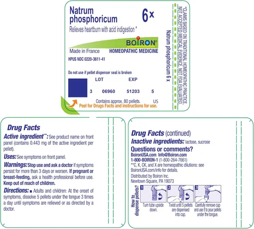 Vista 9 de Boiron Natrum Phosphoricum 6X para acidez estomacal con indigestión ácida - 80 pellets Gránulos homeopáticos de medicina única para la acidez