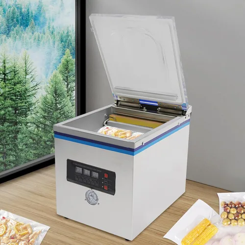Vista 8 de sellador al vacío de la cámara 360W, empaquetadora al vacío del acero inoxidable Potente sistema de sellado, preservación automática, envasadora