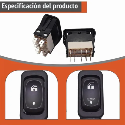 Vista 5 de labwork Interruptor de control de la ventana lateral izquierda del conductor y del pasajero derecho para Columbia Century 2001-2011 A0630769027
