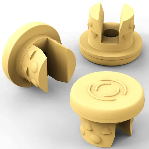Vista 5 de Biomed Solutions - Tapón de goma butílica de 0.787 in con dos patas para liofilización y liofilización, botella de vidrio de liofilización, 100 Negro