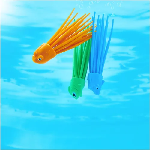 Vista 4 de SwimWays SquiDivers - Juguetes de buceo en piscina para niños, paquete de 3, juguetes de baño y suministros para fiestas en la piscina para niños