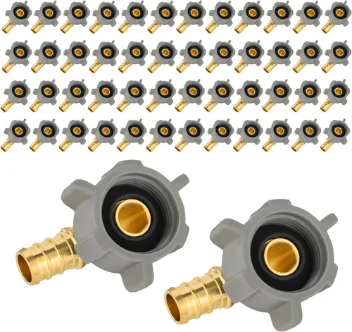 Vista 17 de EFIELD Pex - Juego de 2 accesorios de engarzado de latón para púas de latón con codo giratorio NPT de 1/2 pulgada Pex de 1/2 pulgada x 1/2 pulgadas