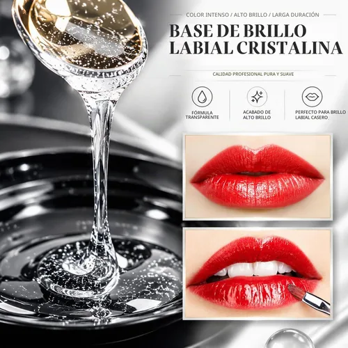 Vista 3 de 2 unidades hidratan el brillo de labios transparente, material base