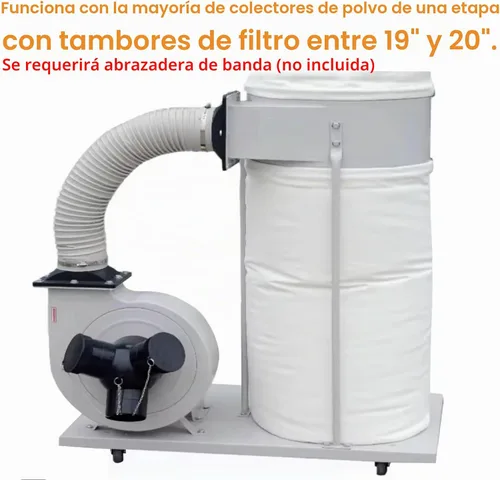 Vista 3 de Bolsa inferior para colector de polvo de 70 galones, bolsa de filtro inferior resistente de 30 micrones para herramientas de carpintería, 20
