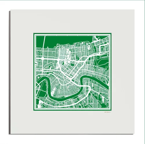 Vista 11 de O3 Design Studio San Diego, CA Paper Cut Map Matted Grey 20x20 in Paper Art