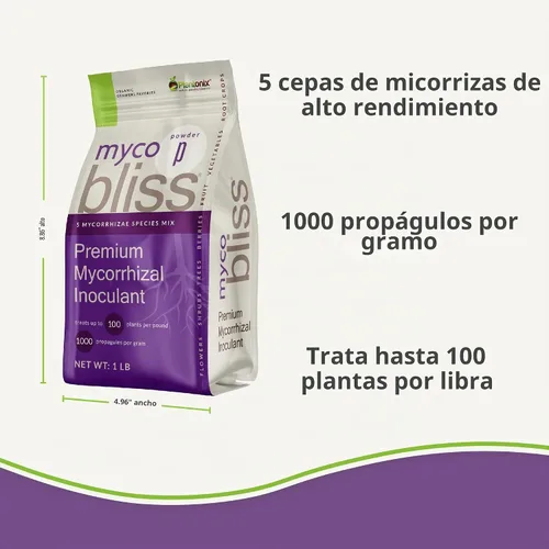 Vista 4 de Myco Bliss mezcla de hongos micorrícicos orgánicos (5 especies de endomicorrizas) para plantas Granular