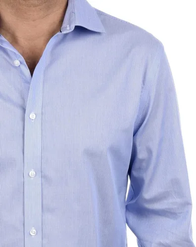 Vista 2 de Tommy Hilfiger Camisa de vestir para hombre ajuste delgado sin rayas de hierro