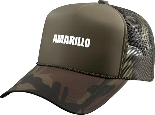 Vista 6 de Sombrero de camionero amarillo con espalda de malla ajustable