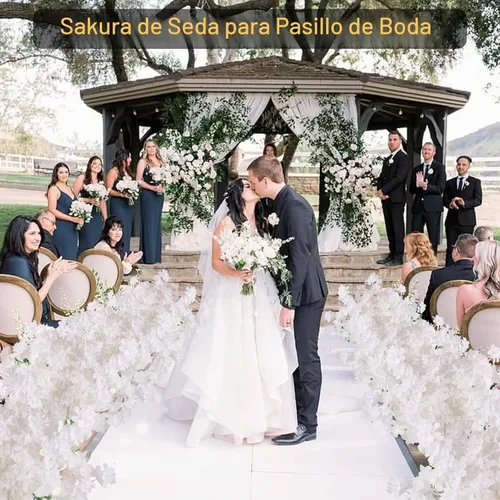 Vista 9 de Pusuny Decoración de Ramas Artificiales Falsas de Flor de Cerezo, 35 Pulgadas para Jarrón Alto de Piso Utilizado como Decoración del Hogar de Boda