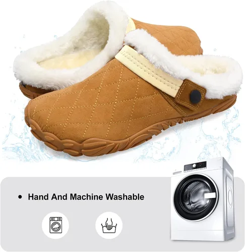 Vista 4 de Besroad - Pantuflas mullidas para mujer y hombre, esponjosas, cómodas, de espuma viscoelástica, para dormitorio