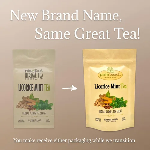 Vista 3 de Palm Beach Herbals - Té de hierbas y menta de regaliz - Serie de té de mezclas de hierbas (30 bolsas de té)