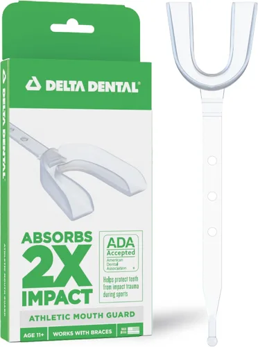 Vista 8 de Delta Dental Protector bucal deportivo con correa, aceptado por la ADA, 2 veces la absorción de impactos, funciona con aparatos ortopédicos 2X