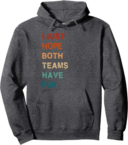 Vista 5 de I Just Hope Both Teams Have Fun for Men Women Kids Sudadera con capucha, Negro