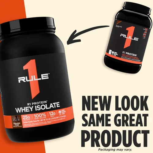 Vista 4 de Rule 1 R1 Proteína aislada de suero – con 0.88 oz de proteína y 0.21 oz de BCAA exclusivamente de fuentes aisladas e hidrolizadas