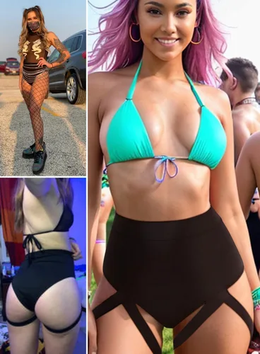 Vista 3 de Pantalones cortos para mujer, sexy, de cintura alta, leggings con levantamiento de glúteos, accesorio exótico, atuendo para festivales