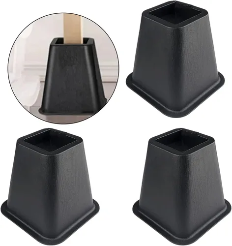Vista 5 de Elevadores de cama resistentes de 6 pulgadas con base estable, elevadores portátiles para muebles, juego de 4 para sofá, mesa, escritorio