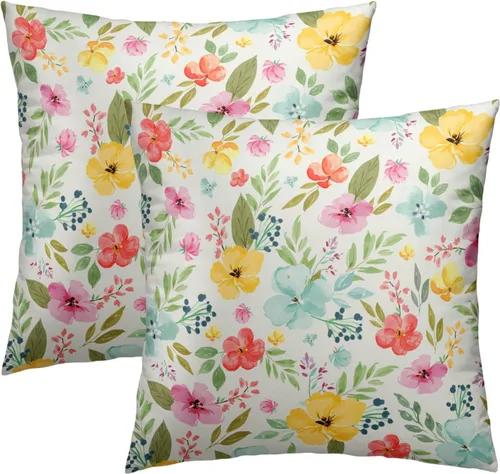 Vista 27 de Fundas de cojín decorativas con temática de verano náutica costera de 12 x 12 pulgadas, juego de 2 fundas de cojín de color aguamarina azul verdoso