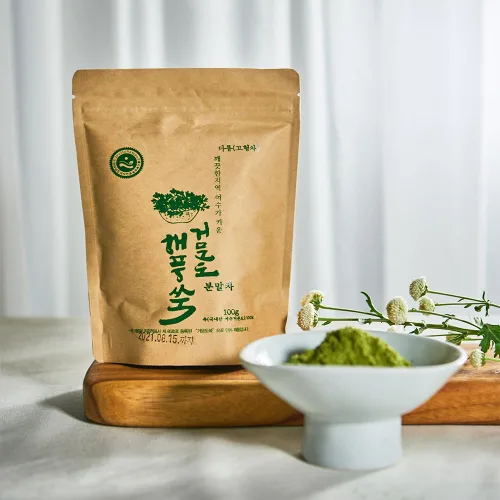 Vista 3 de GEOMUNDO HEAPUNG SSUK Sea Breeze - Hierba coreana 100% orgánica, molida fina, aroma rico, para té, latte, máscara facial, remojo de baño, 3.53 onzas