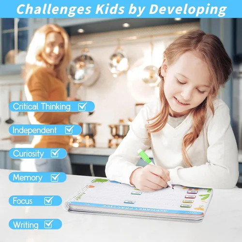 Vista 7 de Libro de trabajo educativo de actividades de aprendizaje preescolar: libros de trazado de escritura a mano preescolar Materiales de aprendizaje