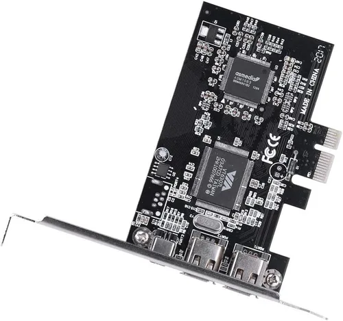 Vista 6 de Tarjeta controladora PCI E PCI Express FireWire 1394a IEEE 1394 con cable Firewire 800Mbps Tarjeta de captura de imagen