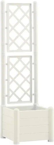 Vista 17 de vidaXL Cama elevada para jardín con enrejado, cama elevada para flores y plantas, maceta con orificio de drenaje, uso en exteriores e interiores