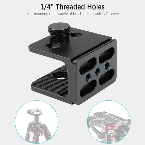 Vista 5 de Adaptador de montaje de trípode para Leica 1200 1600 2000 2400 2700 2800 3500 Rangemaster CRF Telémetro láser integrado Arca Swiss Placa
