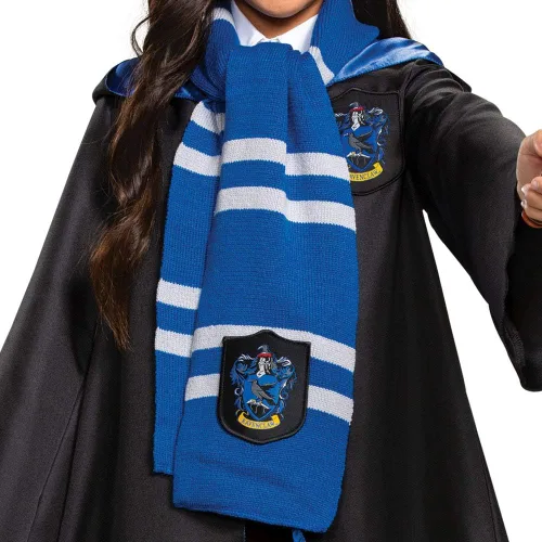 Vista 3 de Harry Potter - Bufanda con temática de casa de Hogwarts Wizarding World, con calidad de película, accesorio para disfraz