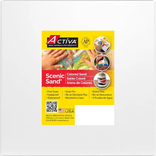 Vista 2 de ACTIVA Arena de color amarillo brillante, 25 libras (24.9 lbs) Arena vibrante y de grano fino que no destiñe para artes y manualidades
