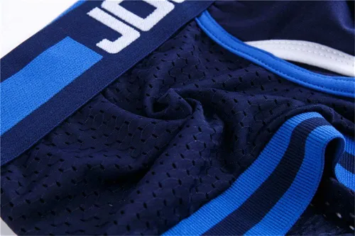 Vista 4 de JOCKMAIL Ropa interior de malla para hombre, pantalones cortos de entrepierna transpirable, ropa interior para hombre