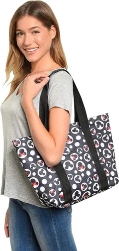 Vista 6 de Disney Tote Mickey & Minnie Mouse Icon Print - Bolsa de viaje con cremallera