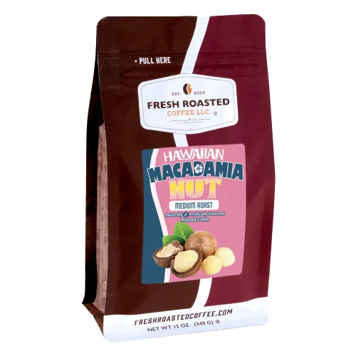 Vista 27 de Fresh Roasted Coffee, Amaretto - Café saborizado, 12 onzas, tostado medio, Kosher, grano entero