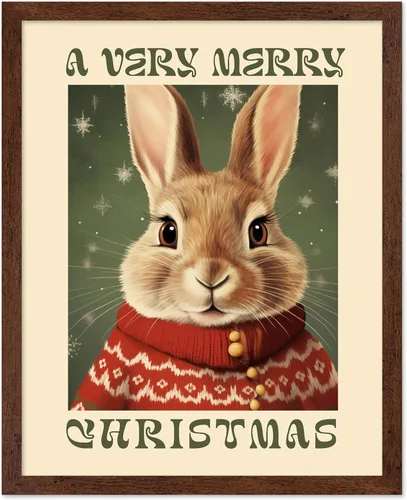 Vista 10 de Poster Master A Holly Jolly - Póster navideño, arte de invierno, diseño de pared moderno, regalo para hombres y mujeres, gran decoración para sala