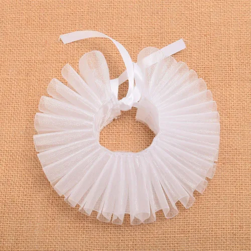 Vista 16 de GRACEART Elizabethan Dickens Ruff Cuello Payaso Collar Elizabeth Muñeca Ruffs Ruffle Cuff Bandas