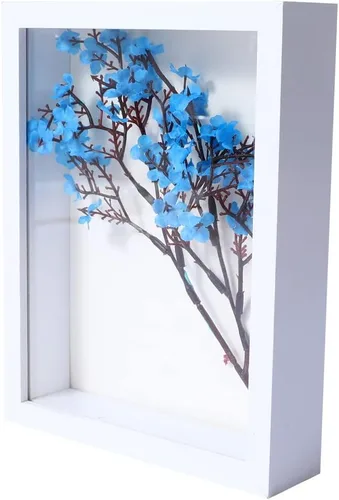 Vista 10 de KAPIX Pequeño marco de sombra 4x6 con plexiglás HD, caja de exhibición de madera profunda para flores, entradas, recuerdos, medallas, arte y fotos